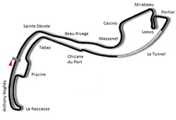 Grand Prix Circuit(1973–1975)(redesigned with new tunnel, swimming pool section)3.278 km (2.037 mi) timing layout