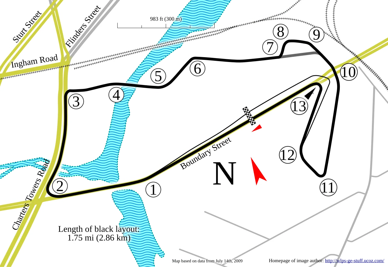 Street Circuit (2009–present) timing layout
