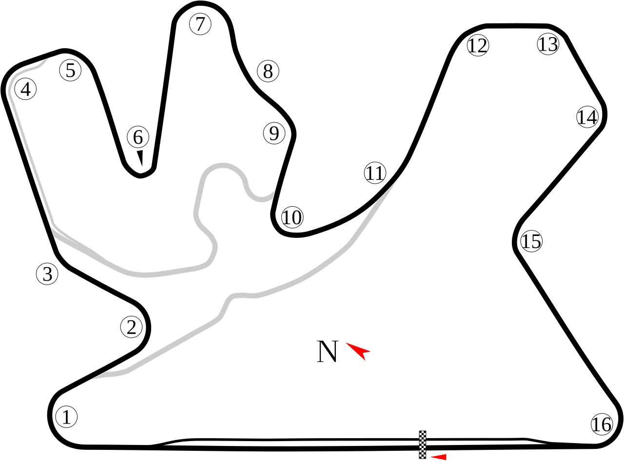 Grand Prix Circuit (2023–present) timing layout