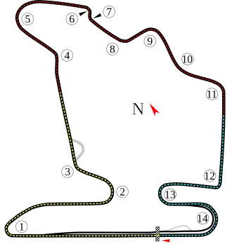 Grand Prix Circuit (2003–present) timing layout
