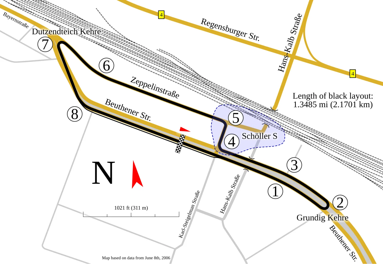 Street Circuit (1972–present) timing layout
