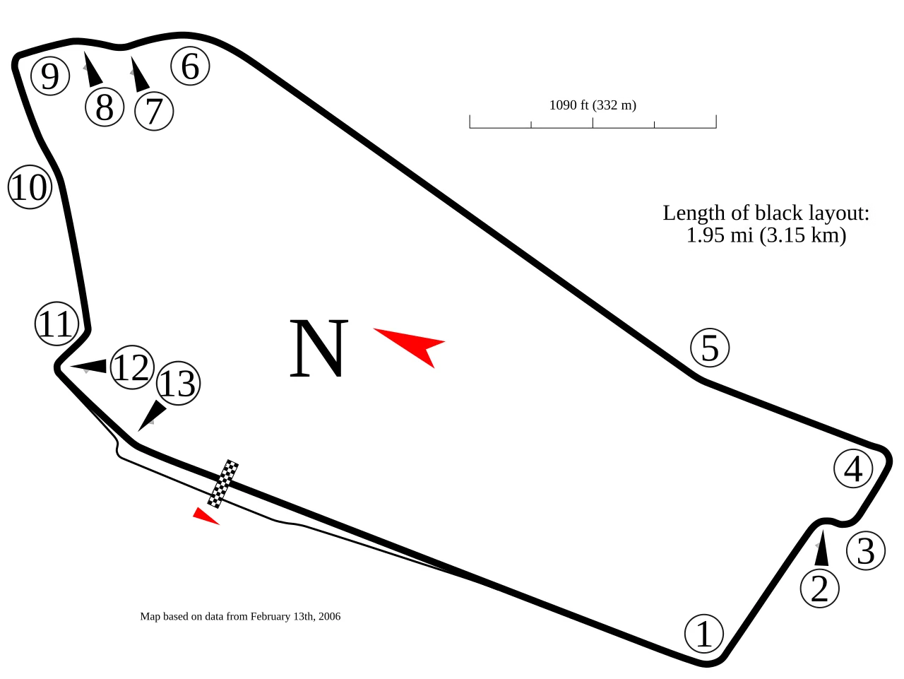 National Circuit (1984–present) timing layout