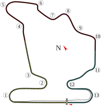 Grand Prix Circuit (1989–2002) timing layout