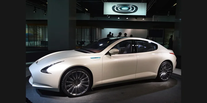 2015 Thunder Power Sedan. Photograph by Spielvogel

For a gallery of some more of my uploaded pictures see: here.
All images can be used free of charge., CC0. https://commons.wikimedia.org/wiki/File:Thunder_Power_Sedan._Spielvogel_1.jpg Fit to 2:1 with dark side borders.